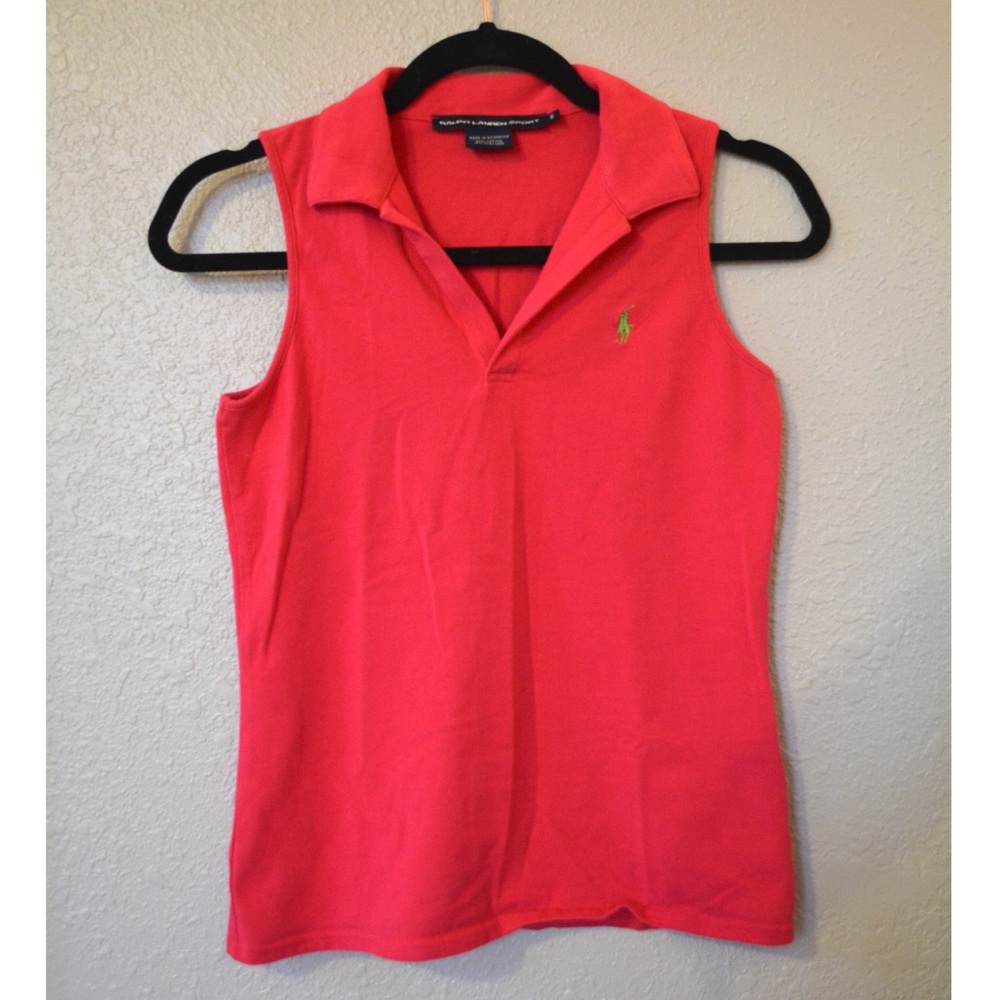 Pink Collared Polo Tank-Top